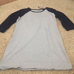 Baseball sleeve t-shirt dress